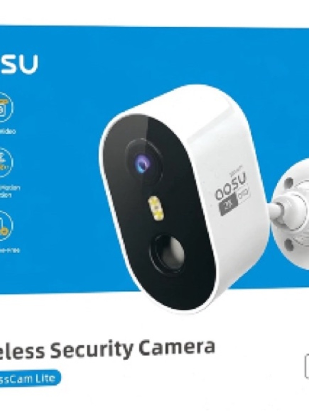 White Wireless Security Camera - Compact Outdoor/Indoor CCTV